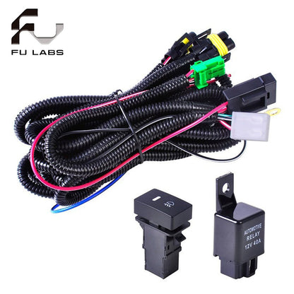 TBPH H11 Fog Light Wiring Harness Sockets Wire LED Indicators Switch 12V 40A Relay TBB