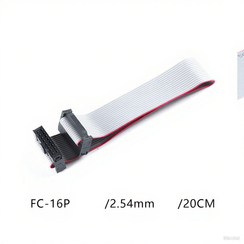 Fulabs 2.54MM Pitch FC-6/10/16/20/24 PIN 20CM JTAG ISP DOWNLOAD CABLE Gray Flat Ribbon Data Cable FOR DC3 IDC BOX HEADER