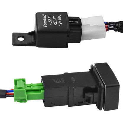 TBPH H11 Fog Light Wiring Harness Sockets Wire LED Indicators Switch 12V 40A Relay TBB