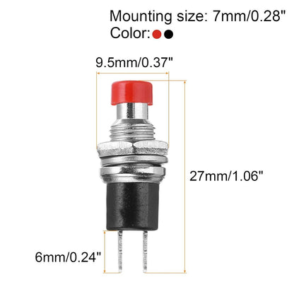 1PCS PBS-110 Black mini circular momentary button switch press to reset, PBS-110,7MM, micro switch, normally open