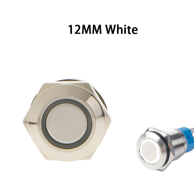 12mm Waterproof Metal Push Button Switch 12V-24V LED Light Momentary Latching Car Power Switch