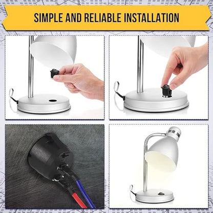 10 Pcs Round Snap Boat Rocker Switch Red Black White 20MM ON/Off Round Rocker Toggle Switch 6A/250VAC 10A 125VAC Plastic Push Button Switch KCD1-105