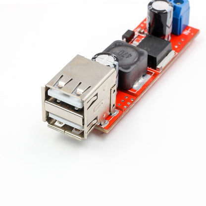Fulabs Dual USB Output 9V / 12V / 24V / 36V Car Charger Switch 5V DC-DC Power Supply Module 3A Buck Regulator