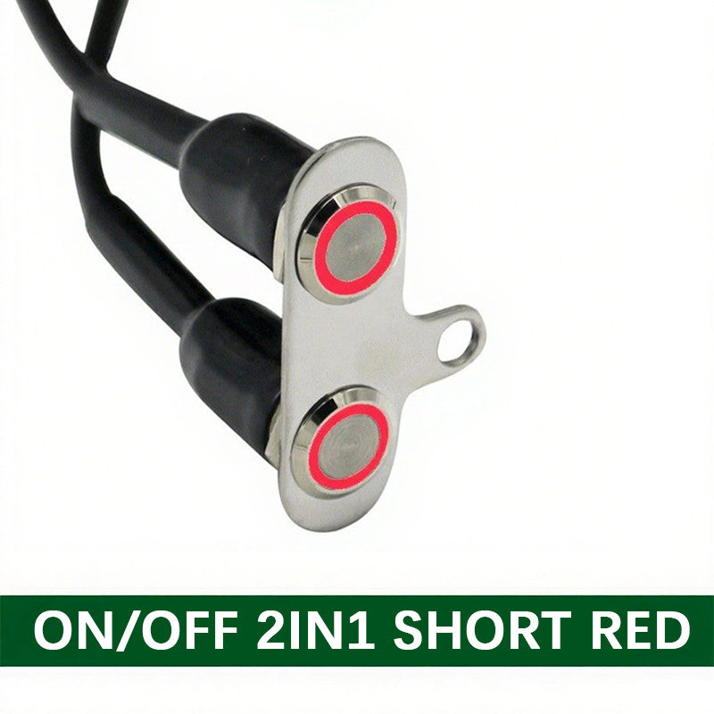 12V 16mm Waterproof LED Halo Switch Double ON-OFF  Button Switch 2in1，3 in1 LED Switch