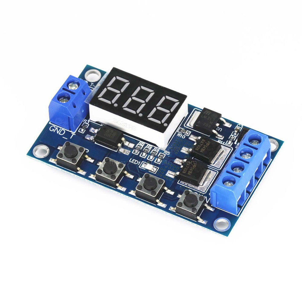 Dual MOS LED Digital Time Delay Relay Trigger Cycle Timer Delay Switch Circuit Board Timing Control Module DIY DC12V 24V