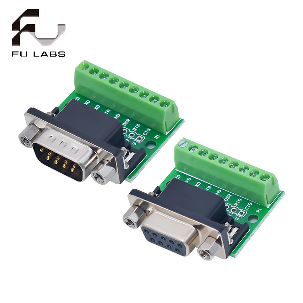 DB9 Adapter Signals Terminal Module RS232 RS485 Serial To Terminal 9-Pin 9-Hole Connector