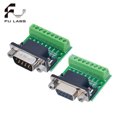 DB9 Adapter Signals Terminal Module RS232 RS485 Serial To Terminal 9-Pin 9-Hole Connector