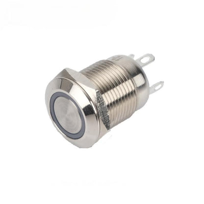 12mm Waterproof Metal Push Button Switch 12V-24V LED Light Momentary Latching Car Power Switch