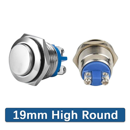 16mm 19mm 22mm 3A/12V/24V DC 220V AC  Metal Waterproof Push Button Momentary Horn Switch Start 1PC