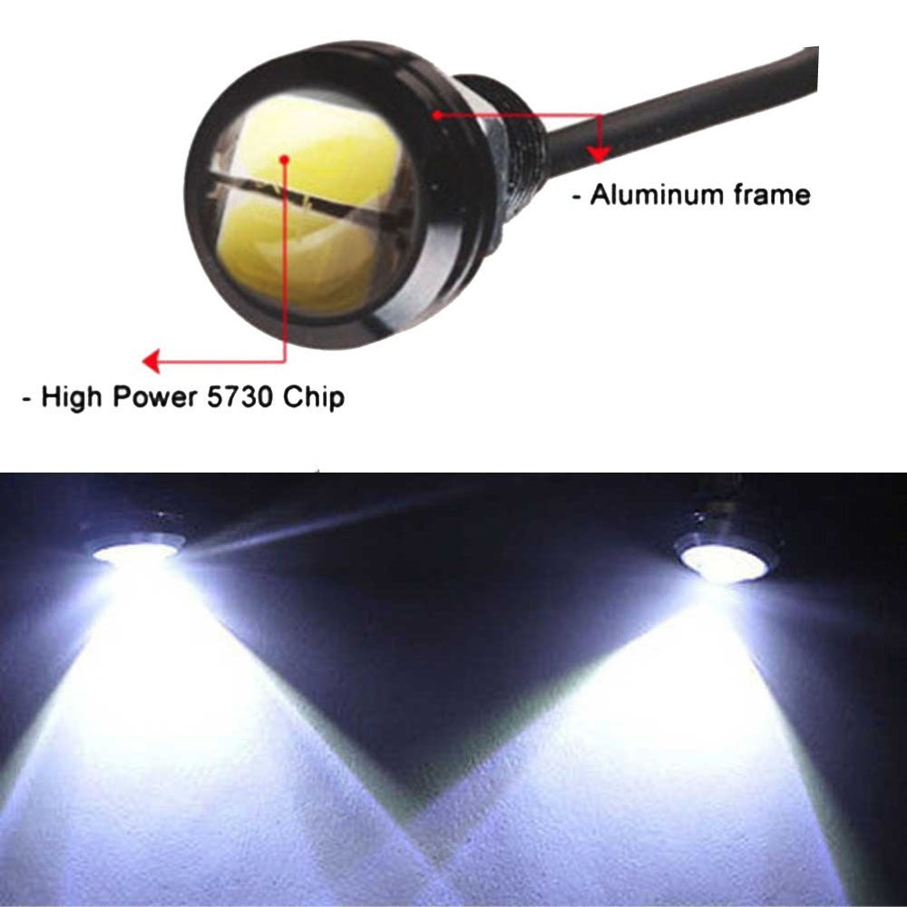 12V 24V 18MM Car Motorcycle  Car Fog DRL Day time Reverse Parking Signal  Eagle Eye Light LED