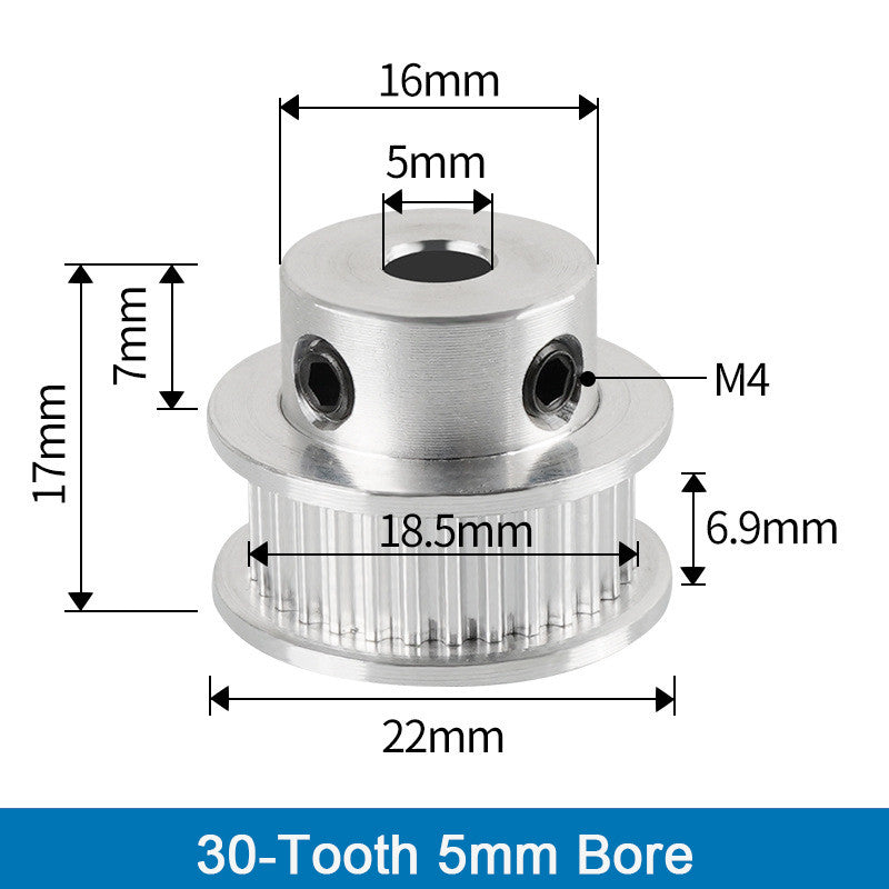 GT2 Timing Pulleys 30 36 40 Tooth 2GT Wheel Parts Bore 5mm 8mm Aluminium Gear Teeth Width 6mm 3D Printers Part
