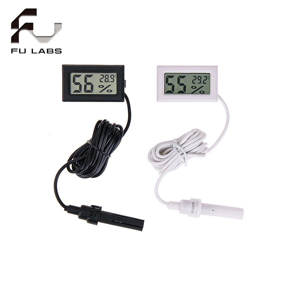 LCD Digital Thermometer Hygrometer Tester Temperature Humidity Meter Black FY-12