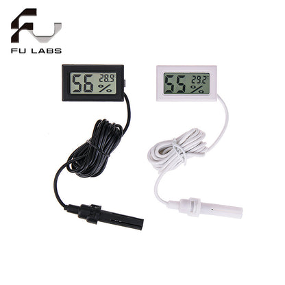 LCD Digital Thermometer Hygrometer Tester Temperature Humidity Meter Black FY-12