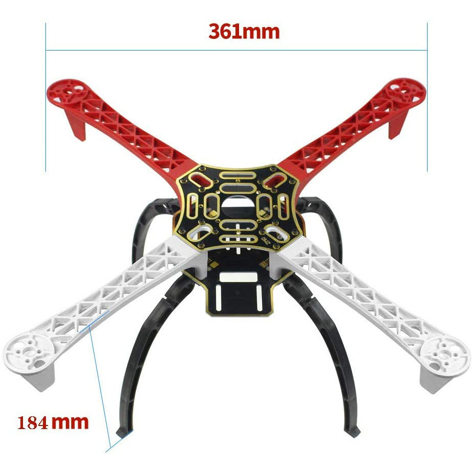 F450 Drone Frame Kit 4-Axis Airframe 450mm Quadcopter Frame Kit with Landing Skid Gear