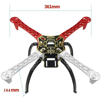 F450 Drone Frame Kit 4-Axis Airframe 450mm Quadcopter Frame Kit with Landing Skid Gear