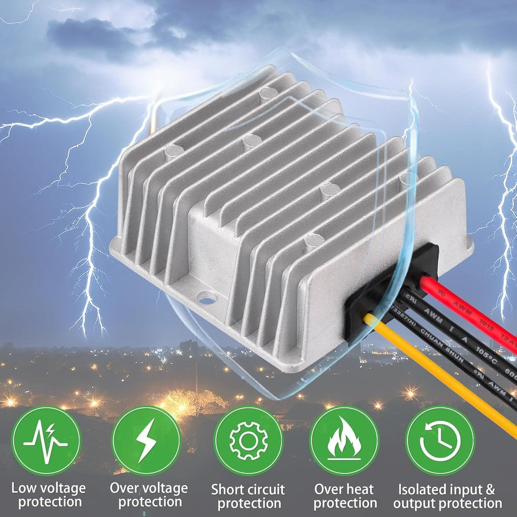 Waterproof 12V to 48V 2A 3A 1A 96W 144W DC to DC Boost Converter 12V-48V DC-DC Step Up Car Power Converters