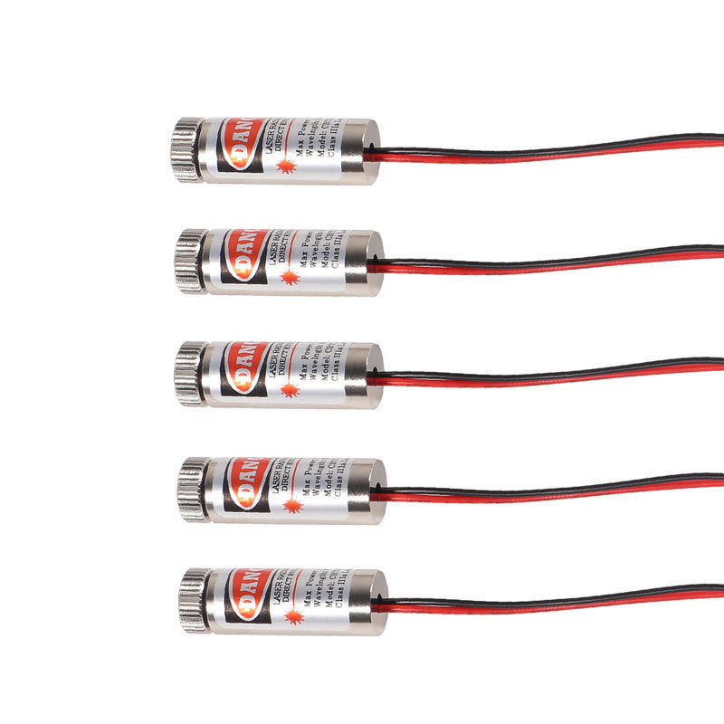 Fulabs 5mW Red Point Line Cross Laser Head Focusable Adjustable Laser Diode Head