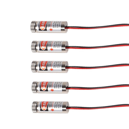 Fulabs 5mW Red Point Line Cross Laser Head Focusable Adjustable Laser Diode Head