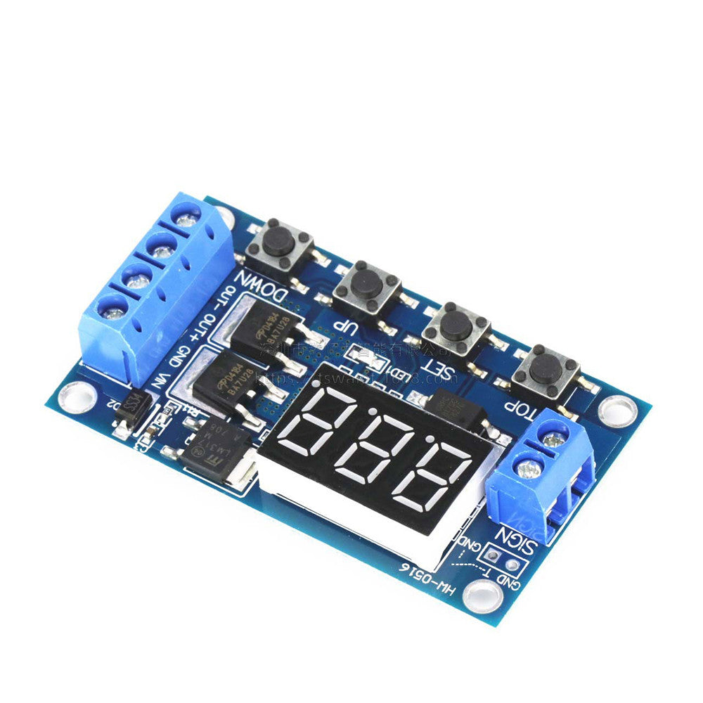 Dual MOS LED Digital Time Delay Relay Trigger Cycle Timer Delay Switch Circuit Board Timing Control Module DIY DC12V 24V