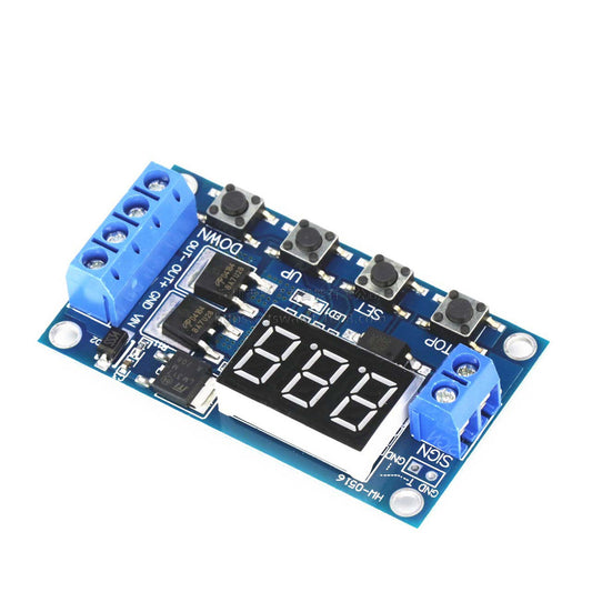 Dual MOS LED Digital Time Delay Relay Trigger Cycle Timer Delay Switch Circuit Board Timing Control Module DIY DC12V 24V