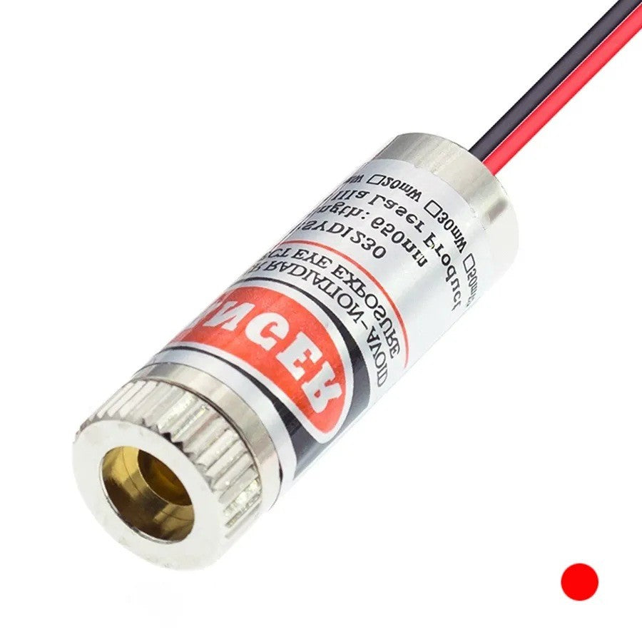 Fulabs 5mW Red Point Line Cross Laser Head Focusable Adjustable Laser Diode Head