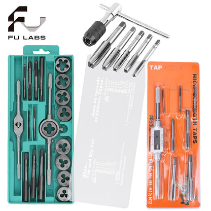 6/8/12/20PCS Adjustable Tap and Die Set Hand Tap Wrench threader Metric Threading Tool Set