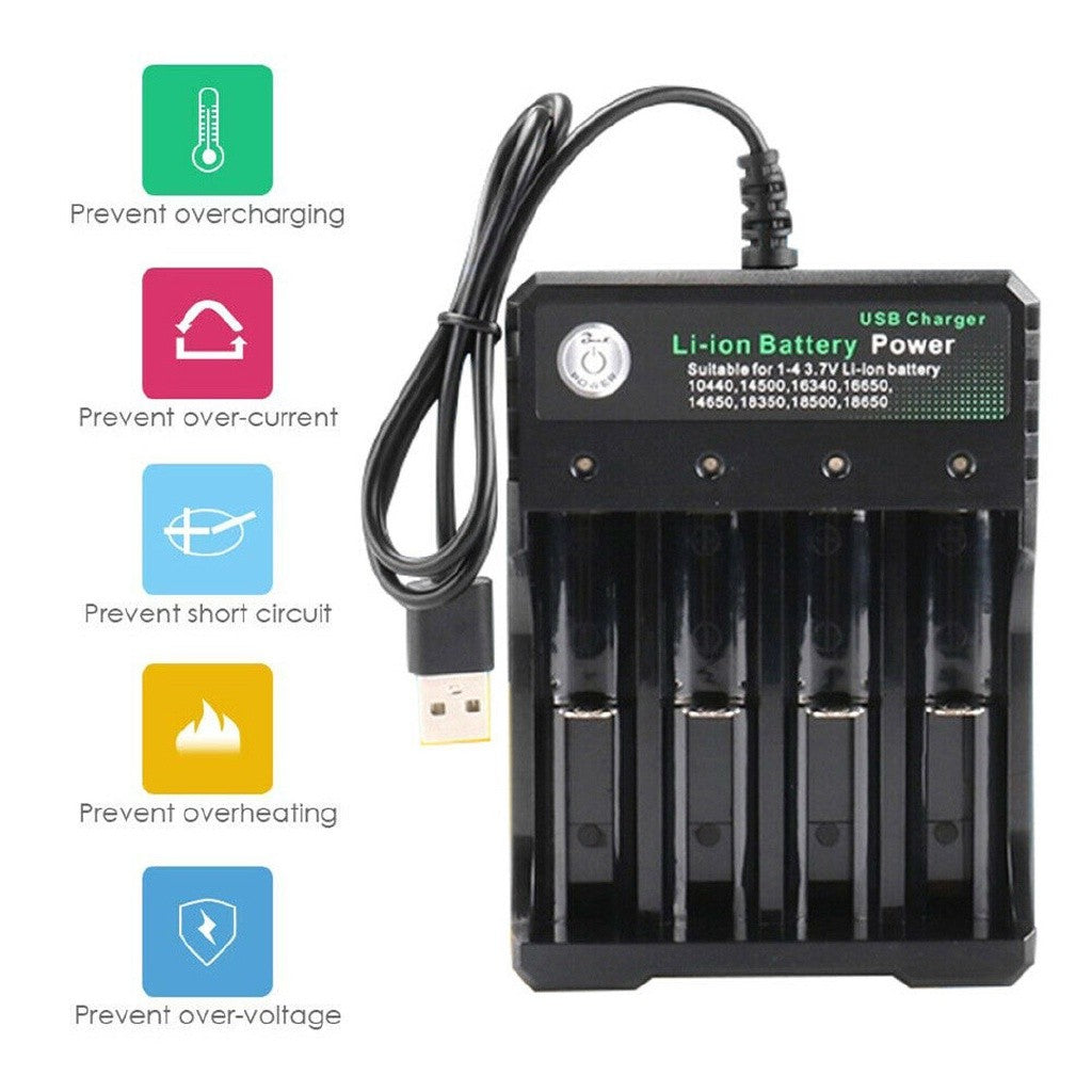 USB 18650 Charger Li-ion Battery Charging Portable universal charger battery charger