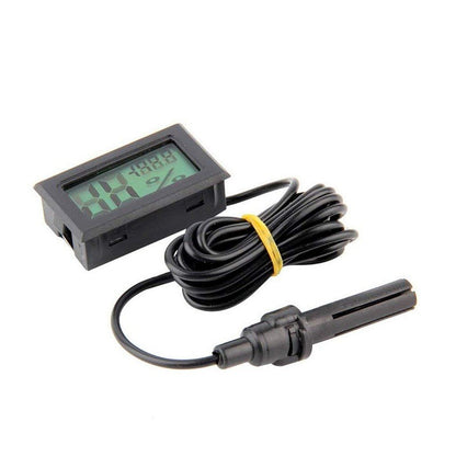 LCD Digital Thermometer Hygrometer Tester Temperature Humidity Meter Black FY-12