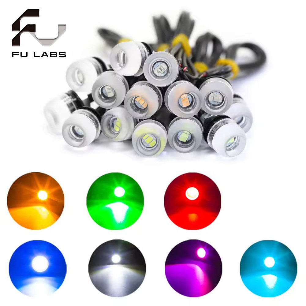 12V 18Mm Waterproof Eagle Eye Led Drl Fog Light Turn Signal Car Motorcycle Frosted concave lens