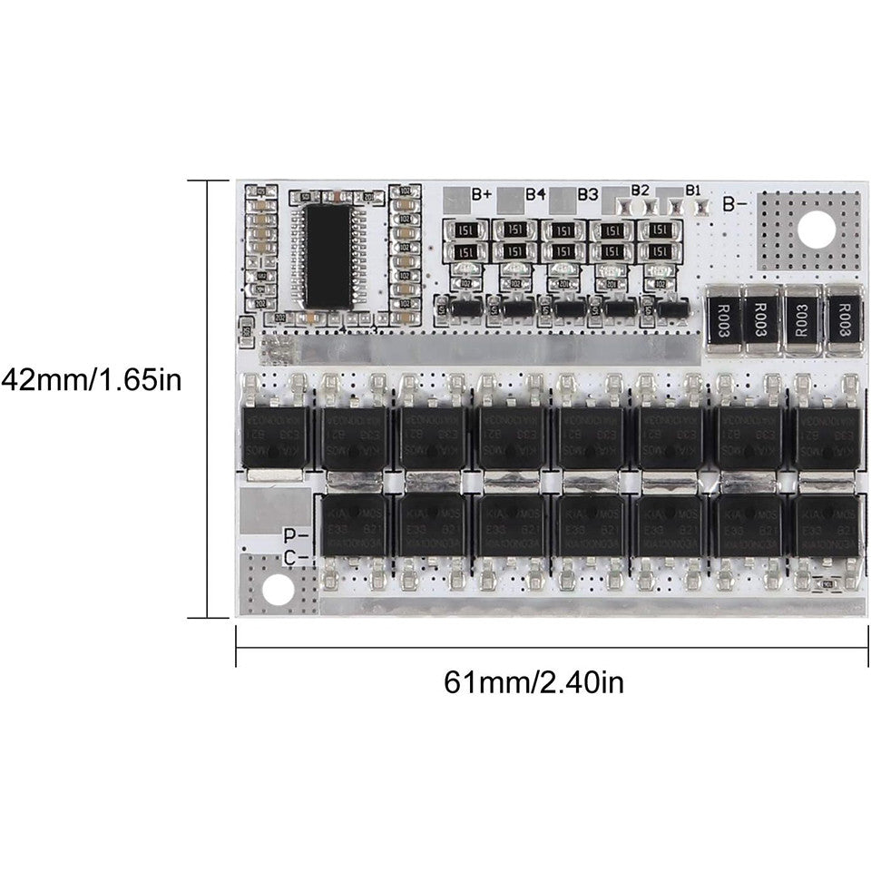 3S 4S 5S BMS 100A 21V 18V 16.8V 12V 18650 Li-ion LMO Ternary Lithium Battery Protection Circuit Board Balance Charging