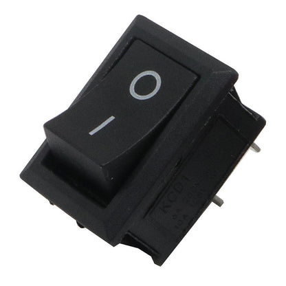 5Pcs KCD1 Rocker Switch 21*15mm 6A/250V AC 10A/125V AC Black Red 2Pin ON-OFF