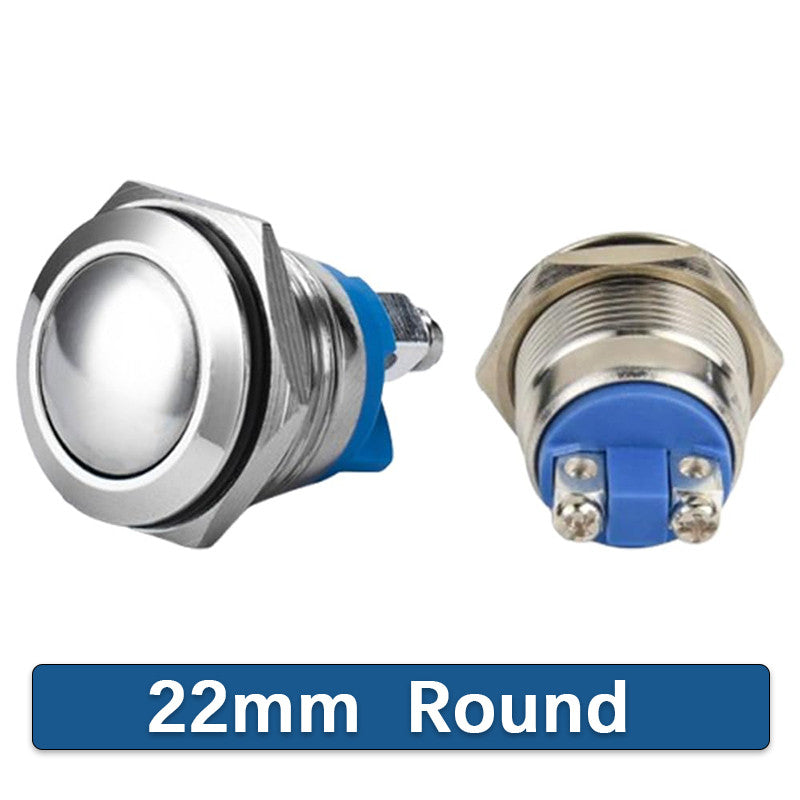 16mm 19mm 22mm 3A/12V/24V DC 220V AC  Metal Waterproof Push Button Momentary Horn Switch Start 1PC