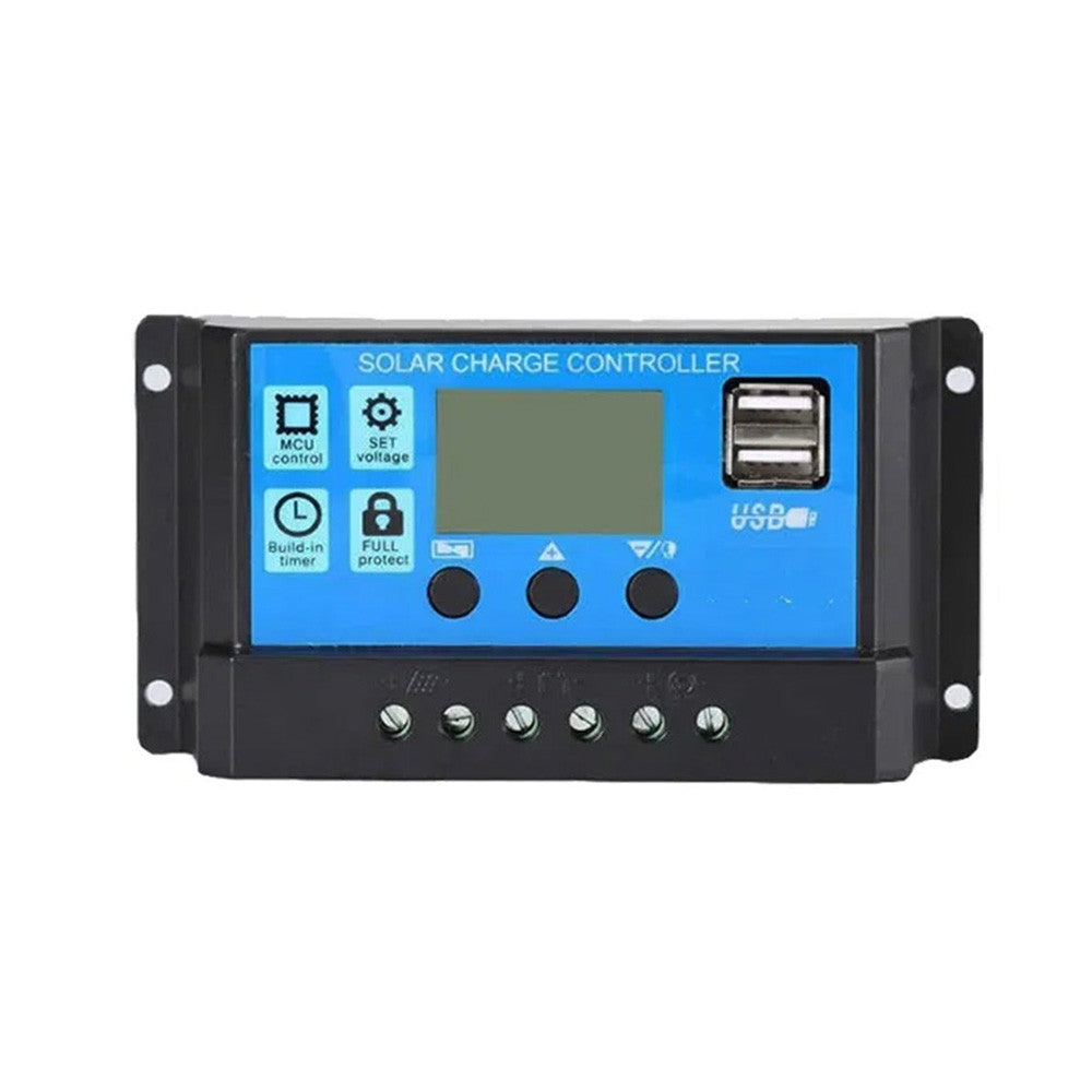 PWM 12/24V Solar Panel Regulator Charge Controller LCD Display solar battery charger USB 10A-30A