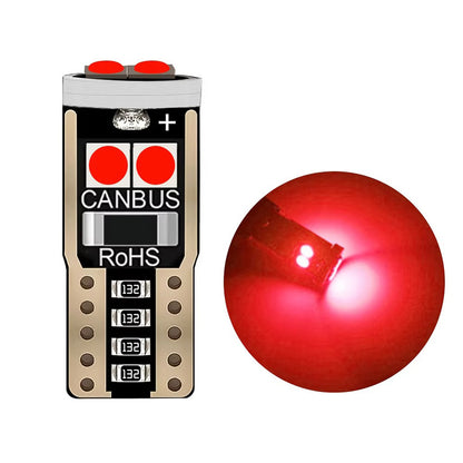 1PCS T10 led park light Car W5W  canbus light 6SMD 3030 LED Instrument Lights bulb Wedge Plate Dome light no error 12V 6000K car motorcycle light