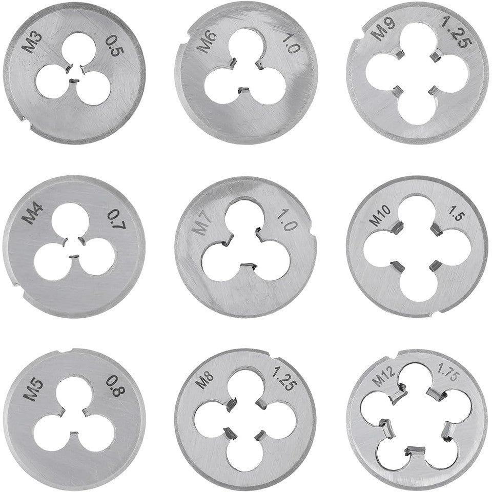 6/8/12/20PCS Adjustable Tap and Die Set Hand Tap Wrench threader Metric Threading Tool Set