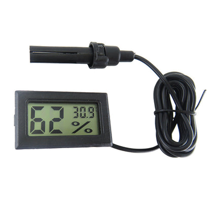 LCD Digital Thermometer Hygrometer Tester Temperature Humidity Meter Black FY-12
