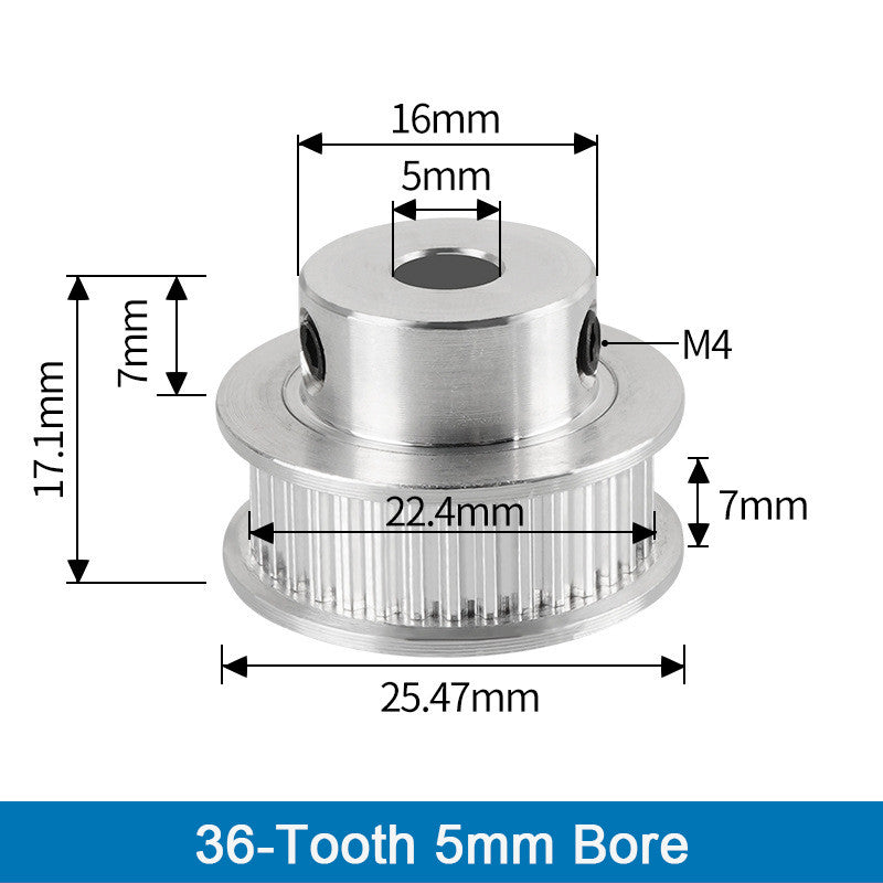 GT2 Timing Pulleys 30 36 40 Tooth 2GT Wheel Parts Bore 5mm 8mm Aluminium Gear Teeth Width 6mm 3D Printers Part