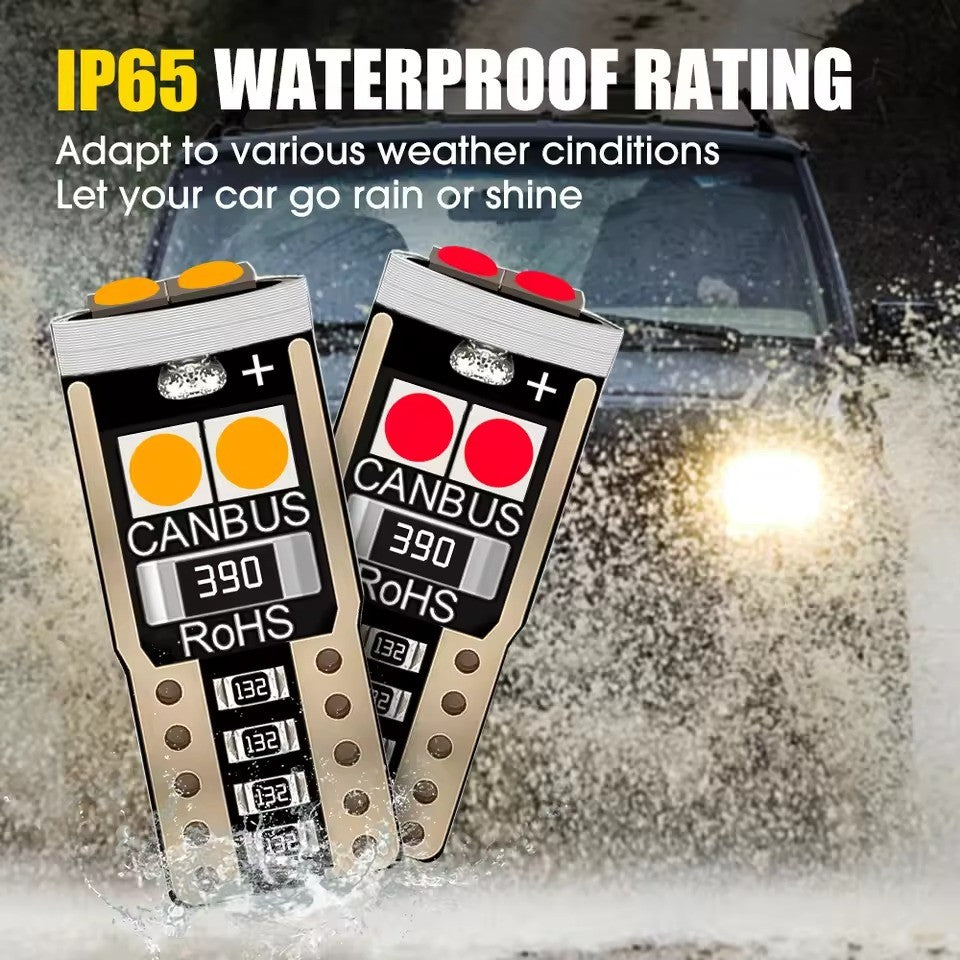 1PCS T10 led park light Car W5W  canbus light 6SMD 3030 LED Instrument Lights bulb Wedge Plate Dome light no error 12V 6000K car motorcycle light