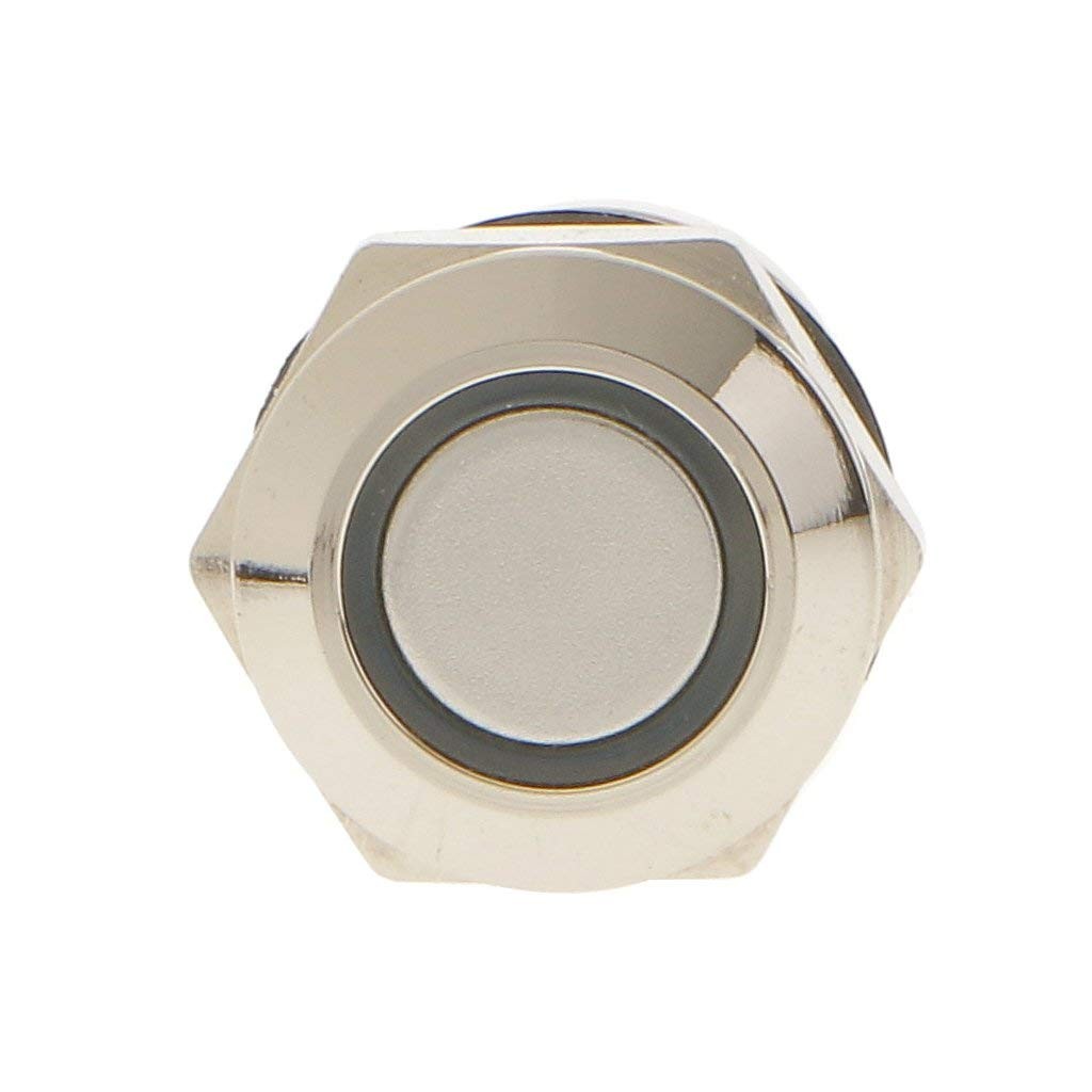12mm Waterproof Metal Push Button Switch 12V-24V LED Light Momentary Latching Car Power Switch