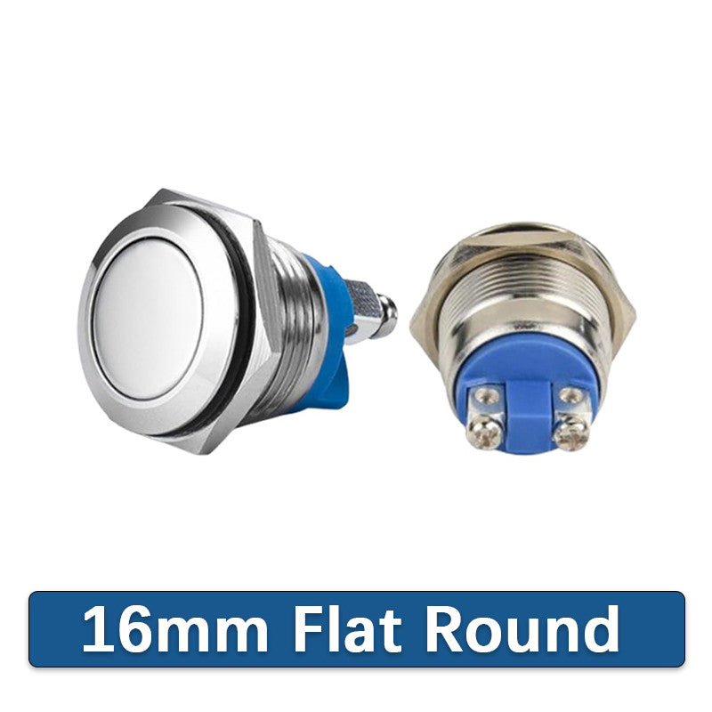 16mm 19mm 22mm 3A/12V/24V DC 220V AC  Metal Waterproof Push Button Momentary Horn Switch Start 1PC