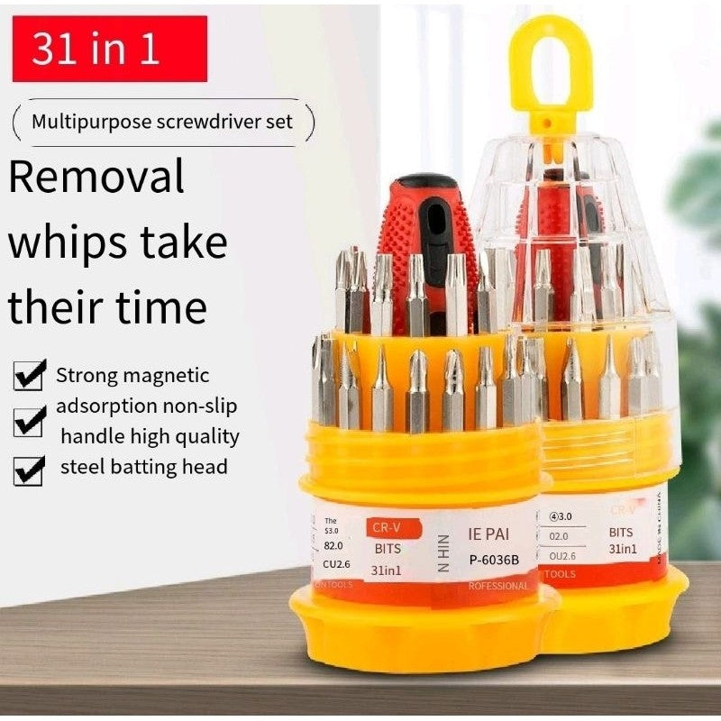Fulabs 31 in 1 Pocket Precision Electro Screw Driver Tools Set Multifunctional Screwdriver Set (Price 1set)