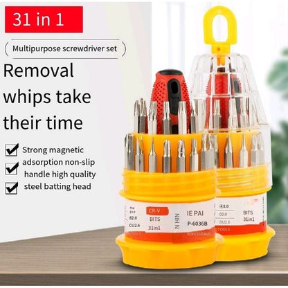 Fulabs 31 in 1 Pocket Precision Electro Screw Driver Tools Set Multifunctional Screwdriver Set (Price 1set)