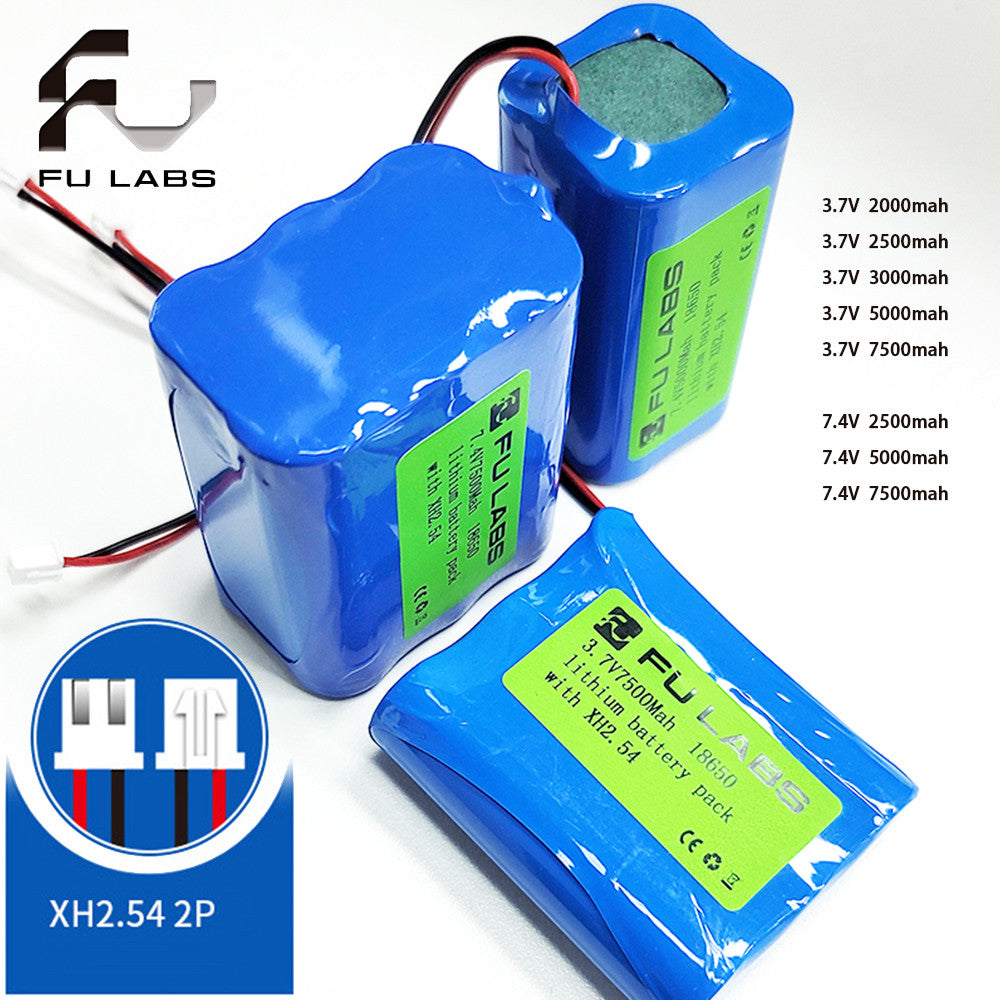 Fulabs 18650 rechargeable lithium ion battery 3.7v 7.4v-battery Solar Light Battery Audio With XH2.54