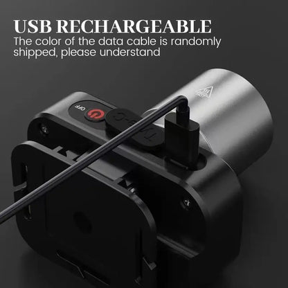 Headlight Flashlight Rechargeable Waterproof Zoomable Induction Headlamp Outdoor Emergency Light