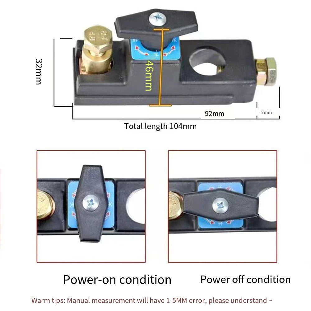Car Battery Disconnect Switch 12V-24V Battery Cut-off Anti-leakage Switch Quick Cut-off Switch