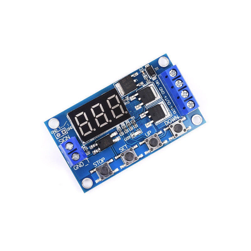 Dual MOS LED Digital Time Delay Relay Trigger Cycle Timer Delay Switch Circuit Board Timing Control Module DIY DC12V 24V