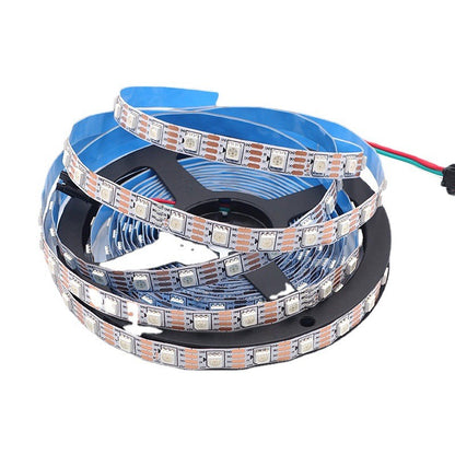 1m/roll DC5V WS2812B Led Strip 30/60/74/96/144 Leds/m WS2812 Black PCB Individually Addressable Smart WS2812 IC RGB Led Pixel Strip