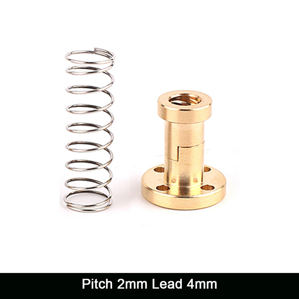 T8 Anti Backlash Spring Loaded Nut Elimination Gap Nut for 8mm Threaded Rod Lead Screws DIY CNC 3D Printer Parts