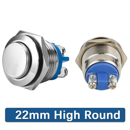 16mm 19mm 22mm 3A/12V/24V DC 220V AC  Metal Waterproof Push Button Momentary Horn Switch Start 1PC