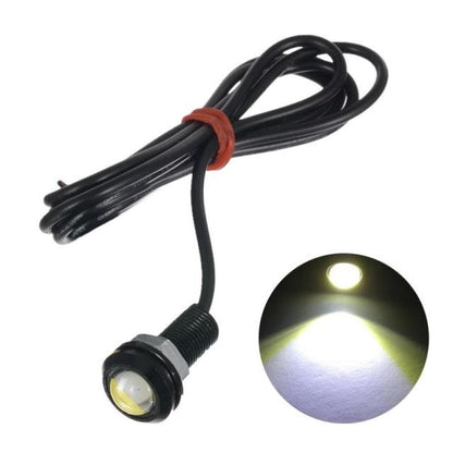12V 24V 18MM Car Motorcycle  Car Fog DRL Day time Reverse Parking Signal  Eagle Eye Light LED